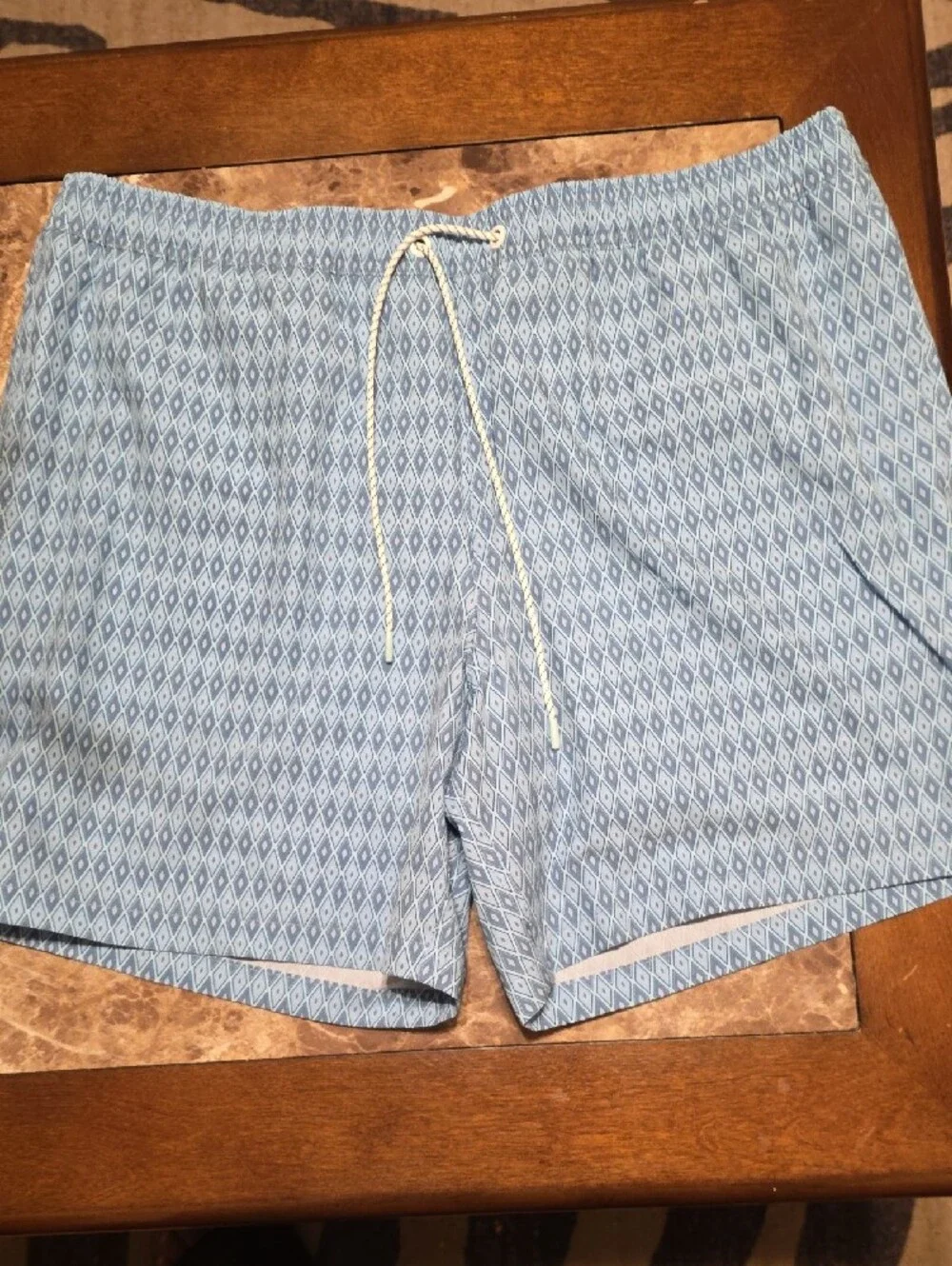 Bonobos Blue Geometric Swim Shorts